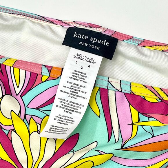 Kate Spade High Leg Bikini Bottom‎ in Anemone Floral Size  L - Picture 5 of 6